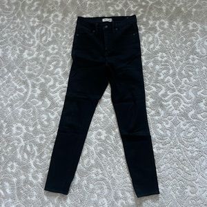 Madewell 10” high rise black skinny jeans